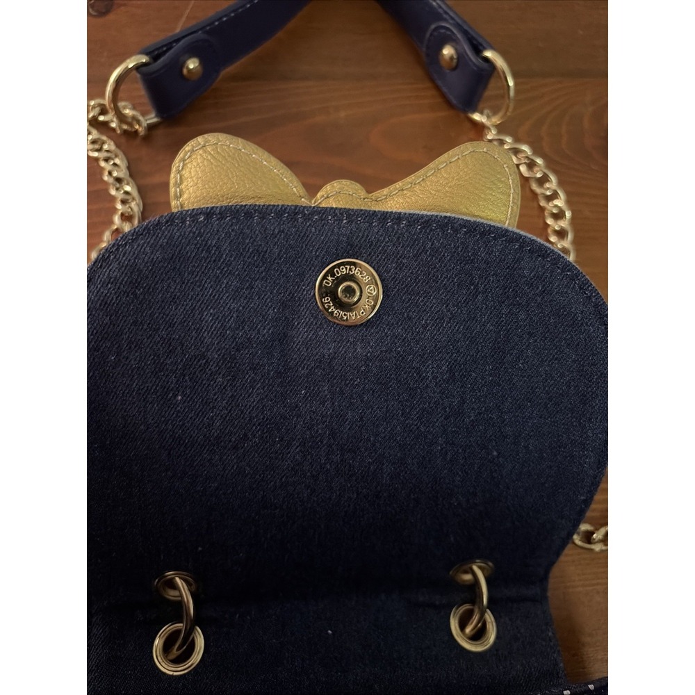Disney Loungefly Minnie Mouse Denim Crossbody Bag Purse Women Teens & Girl - Picture 3 of 7